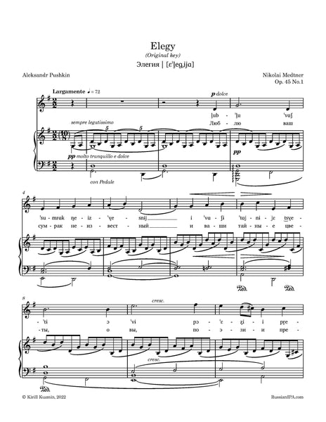Medtner - Elegy, Op. 45 No.1