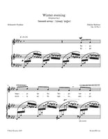 Medtner - Winter evening, Op. 13 No.1
