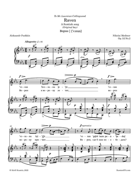 Medtner - Raven, Op. 52 No.2