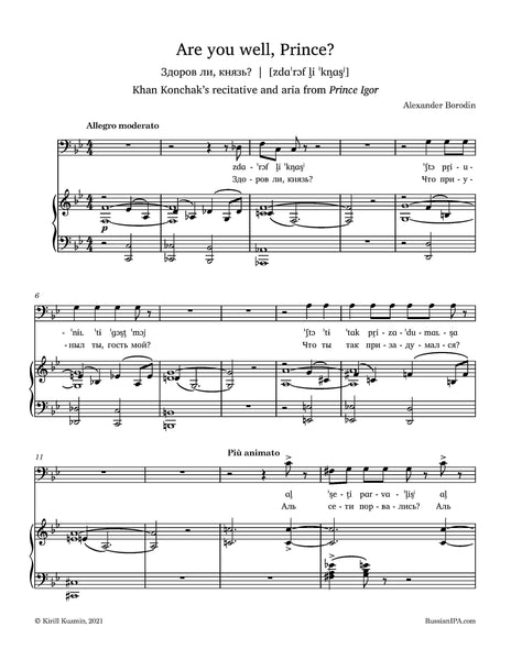 Borodin - Are you well, Prince? (Khan Konchak's recitative and aria from Prince Igor)